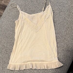 American Eagle Outfitters Cream Lace Trim Camisole